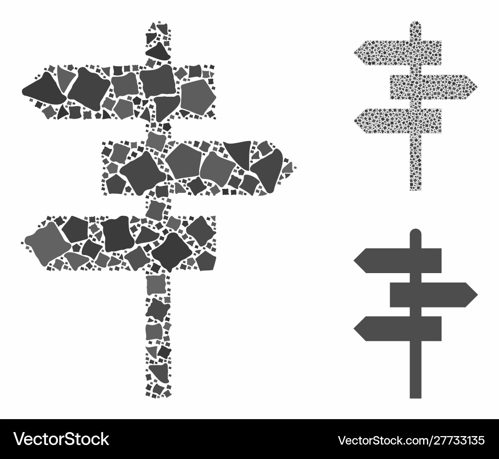 Way Pointer Komposition Icon Raggy Elemente Way Pointer Komposition Icon Raggy Elemente Vektorbild