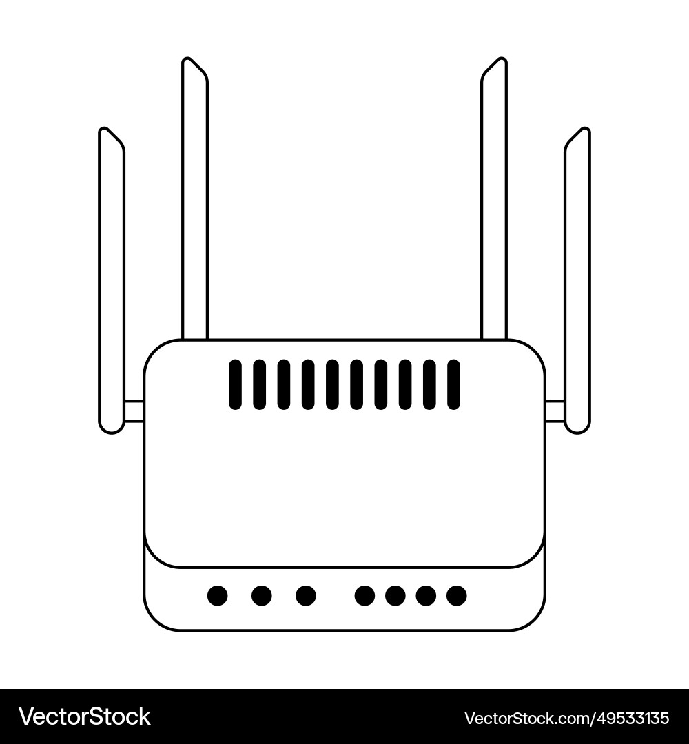 Wifi router computer equipment Vector Image