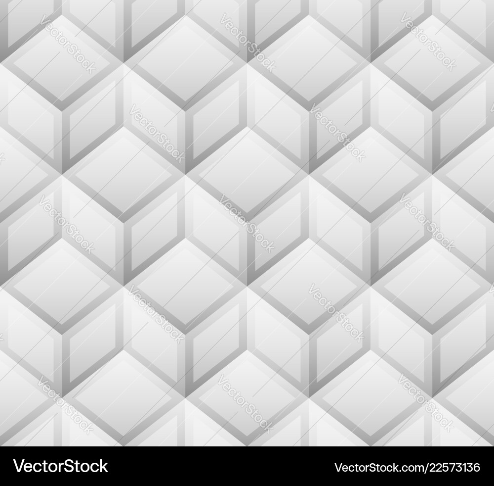 3D Cubes Pattern - Seamless Repeat Vector Image