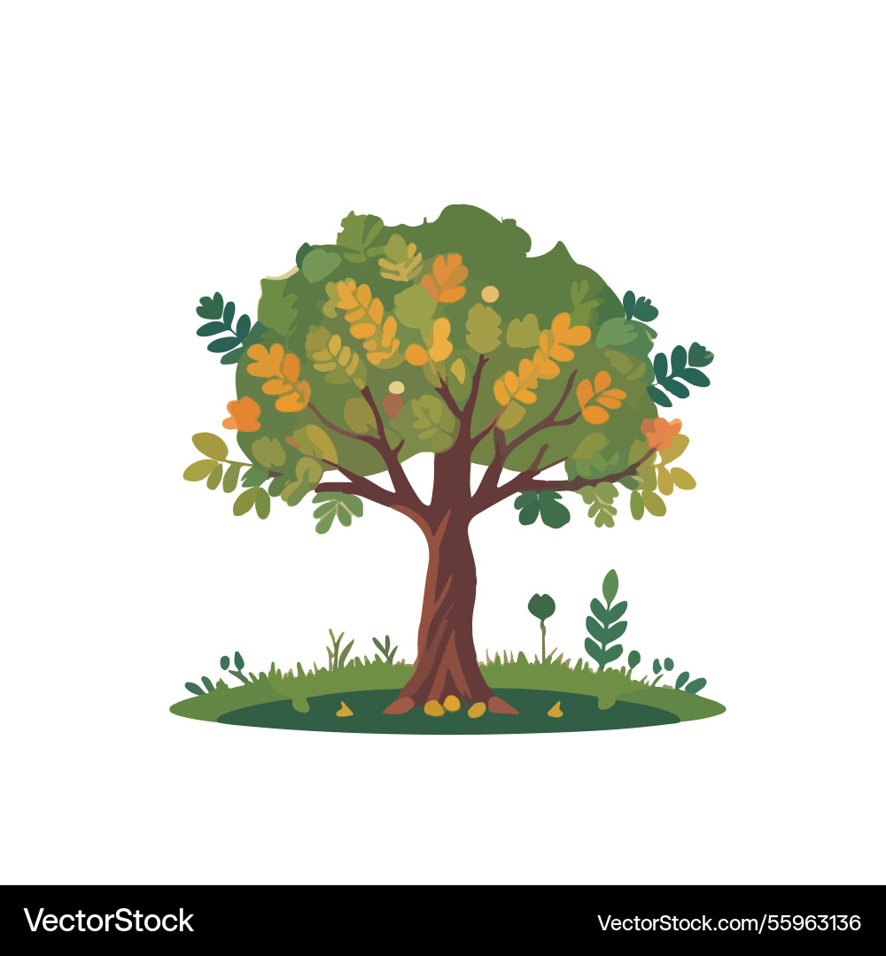 Ai-generated a large tree Vector Image