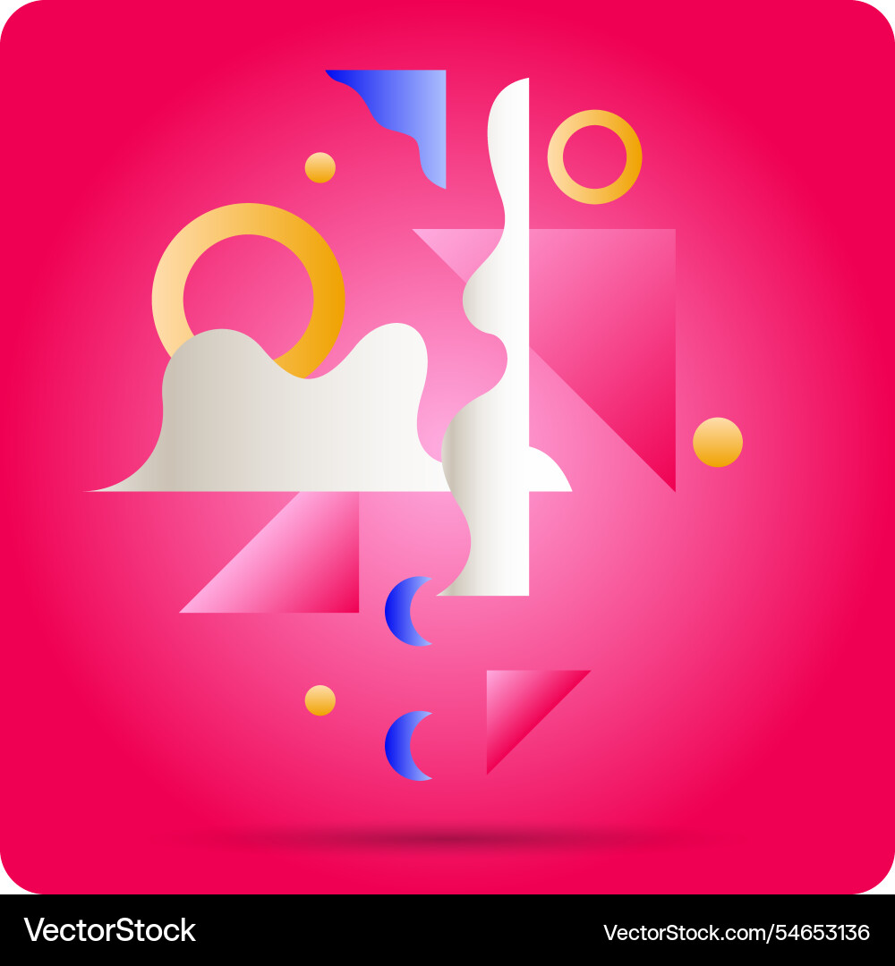 Background with abstract shapes a template vector image