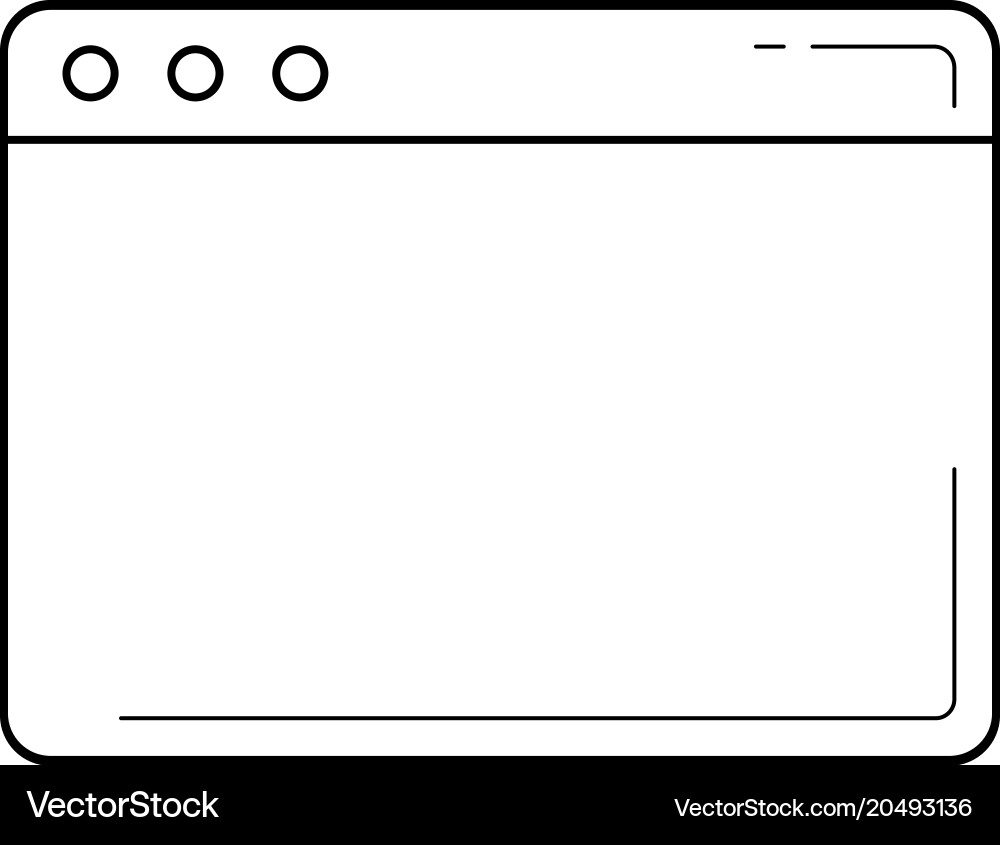 Browser window line icon Vector Image