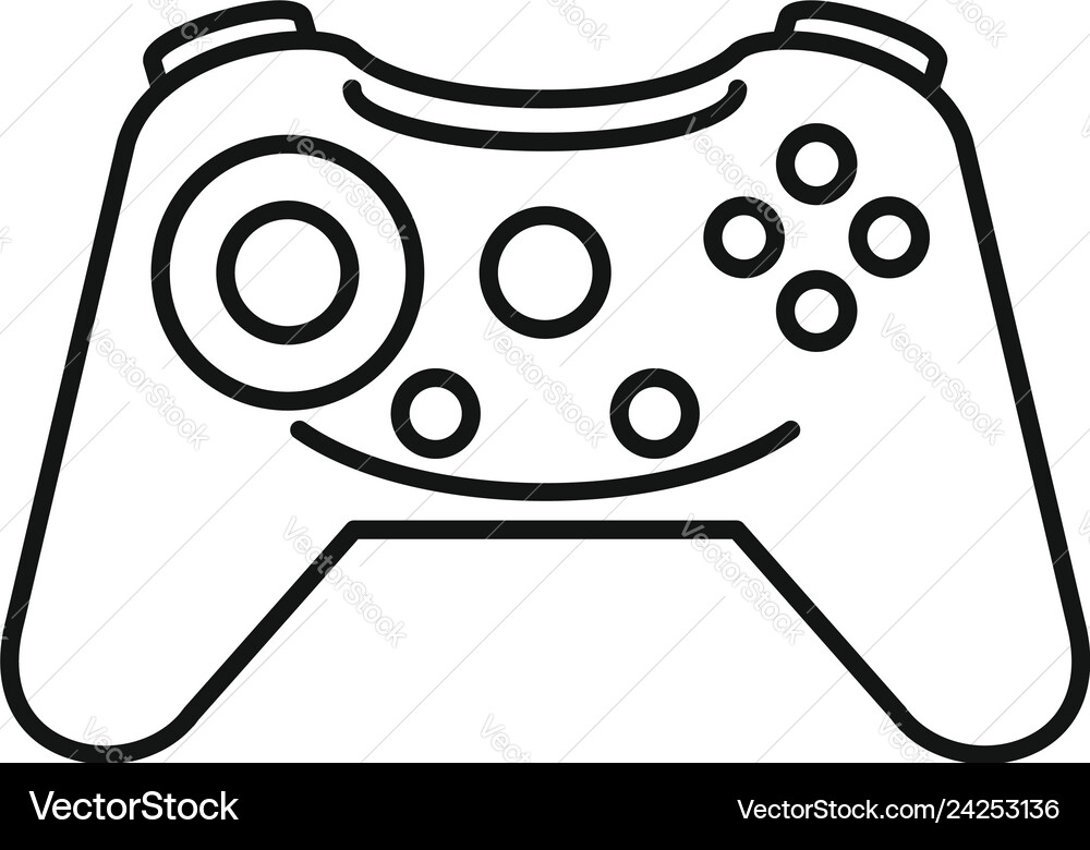 Button gamepad icon outline style Button gamepad icon outline style vector image