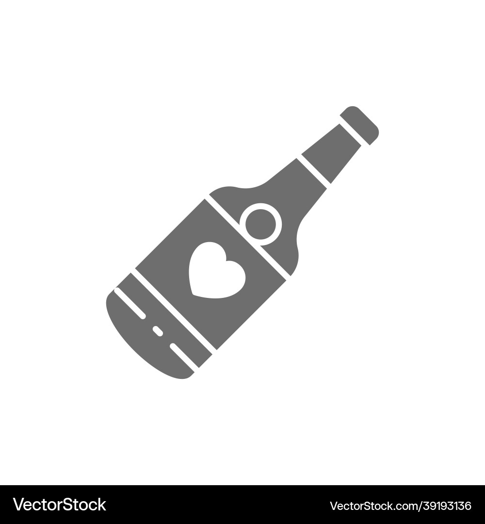 Champagner Flasche Hochzeit Getränk graue Ikone Champagner Flasche Hochzeit Getränk graue Ikone vektorbild