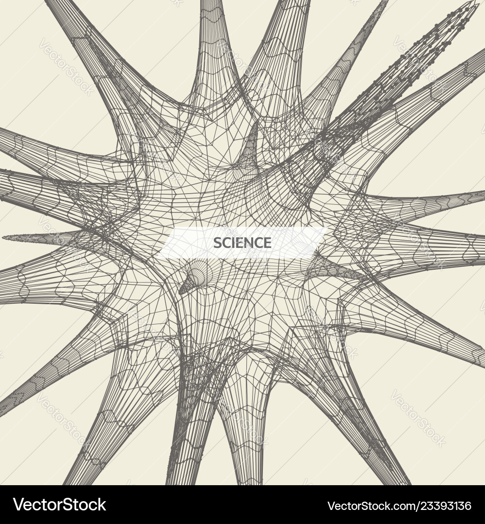 Connection structure 3d abstract for science Connection structure 3d abstract for science Vector Image
