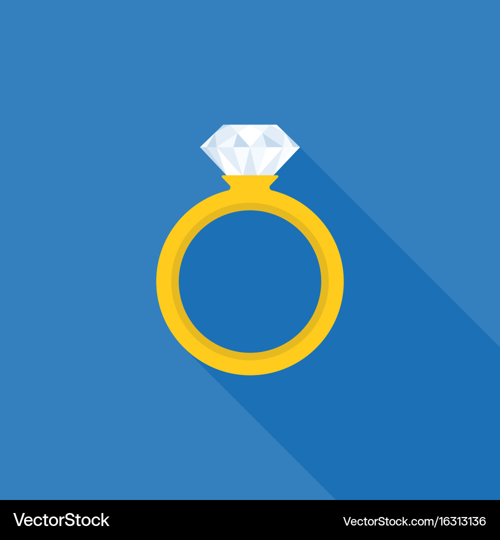 Elegant Diamond Wedding Ring Royalty Free Vector Image