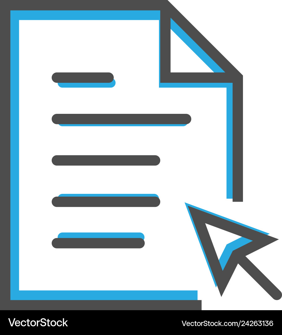 File icon design interaction line Vector Image