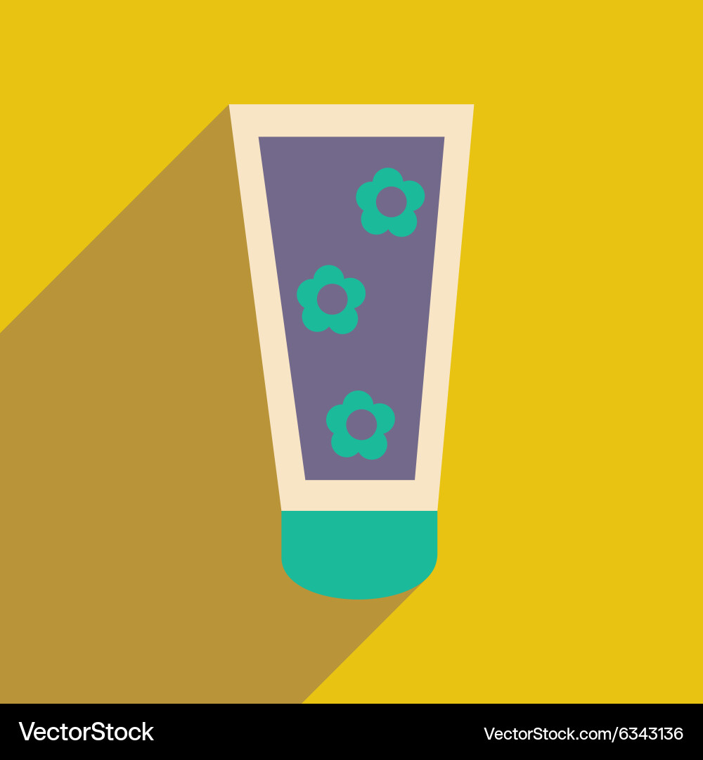 Flat with shadow icon and mobile application face vector image