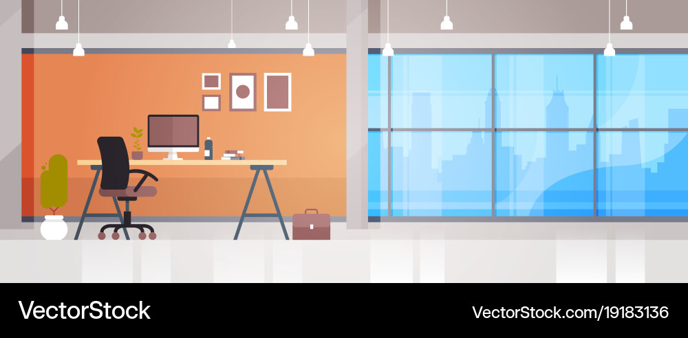 Modern Office Workspace vector image
