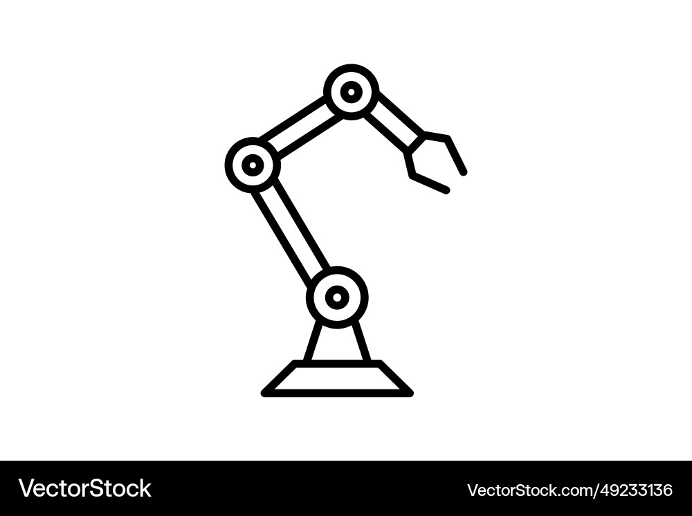 Robot arm icon related to device artificial Robot arm icon related to device artificial vector image