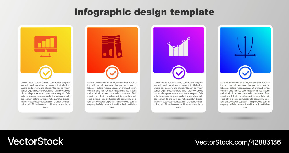 Set computer monitor with graph chart office Set computer monitor with graph chart office vector image