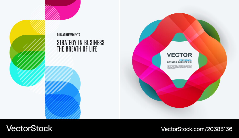 Set of modern design abstract templates Vector Image