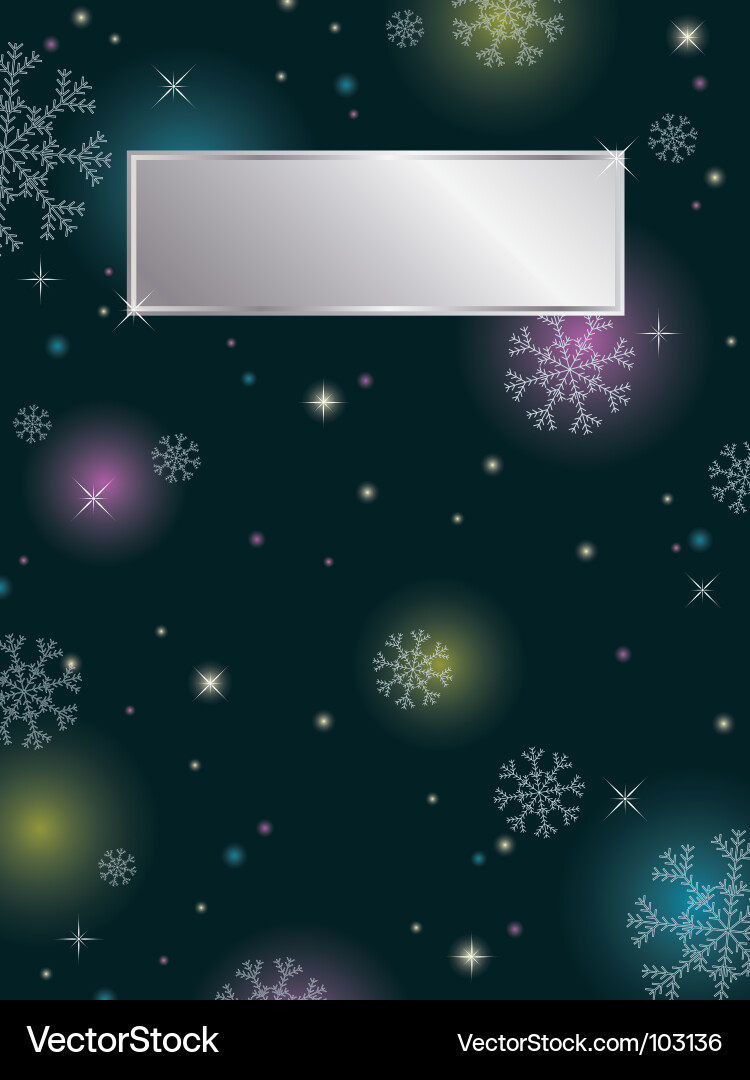 Sparkling Snowflake Background Vector Image