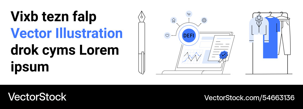 Visualizing concepts blockchain technology vector image