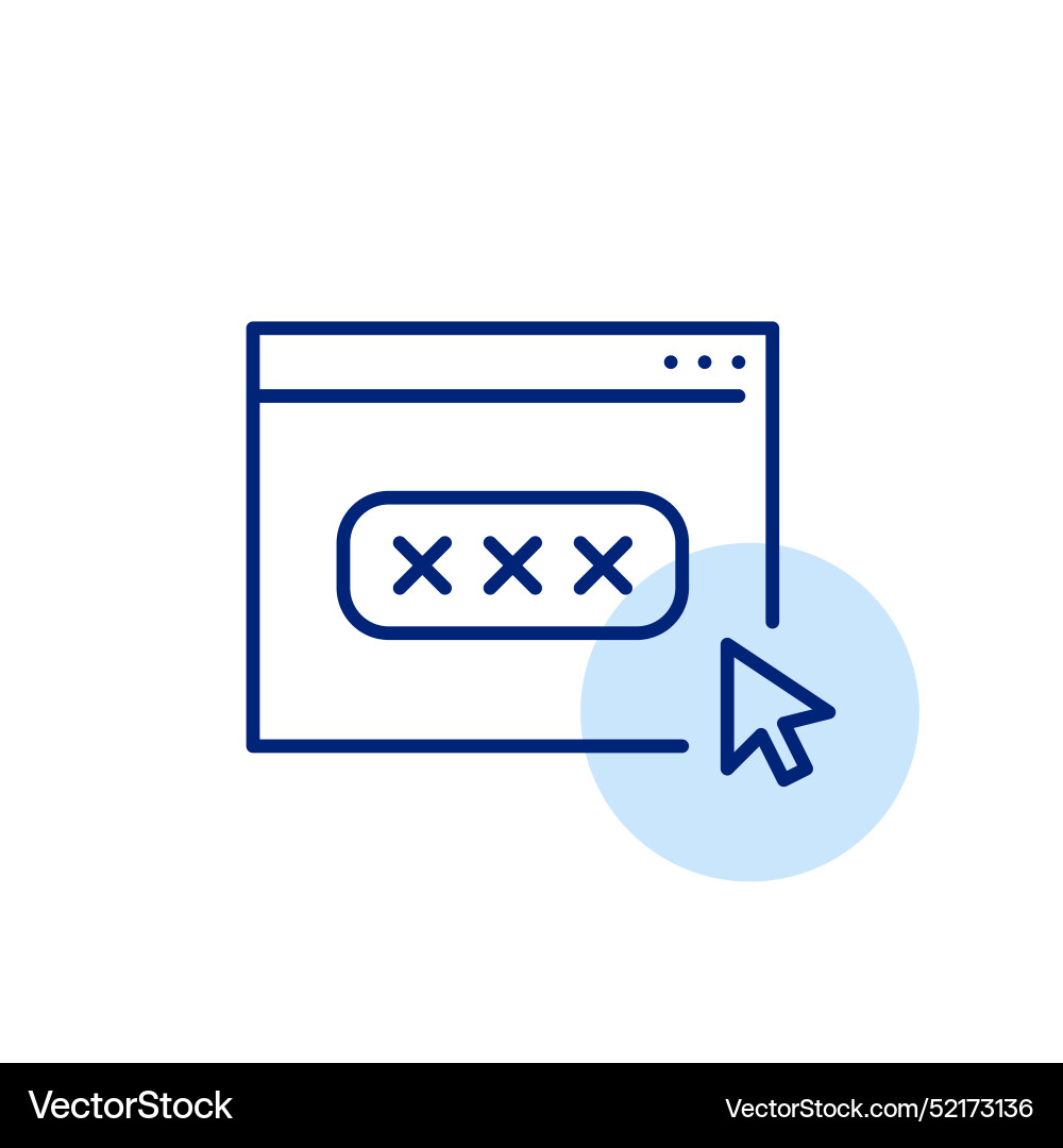 Web page password covered by asterisks in input Web page password covered by asterisks in input vector image