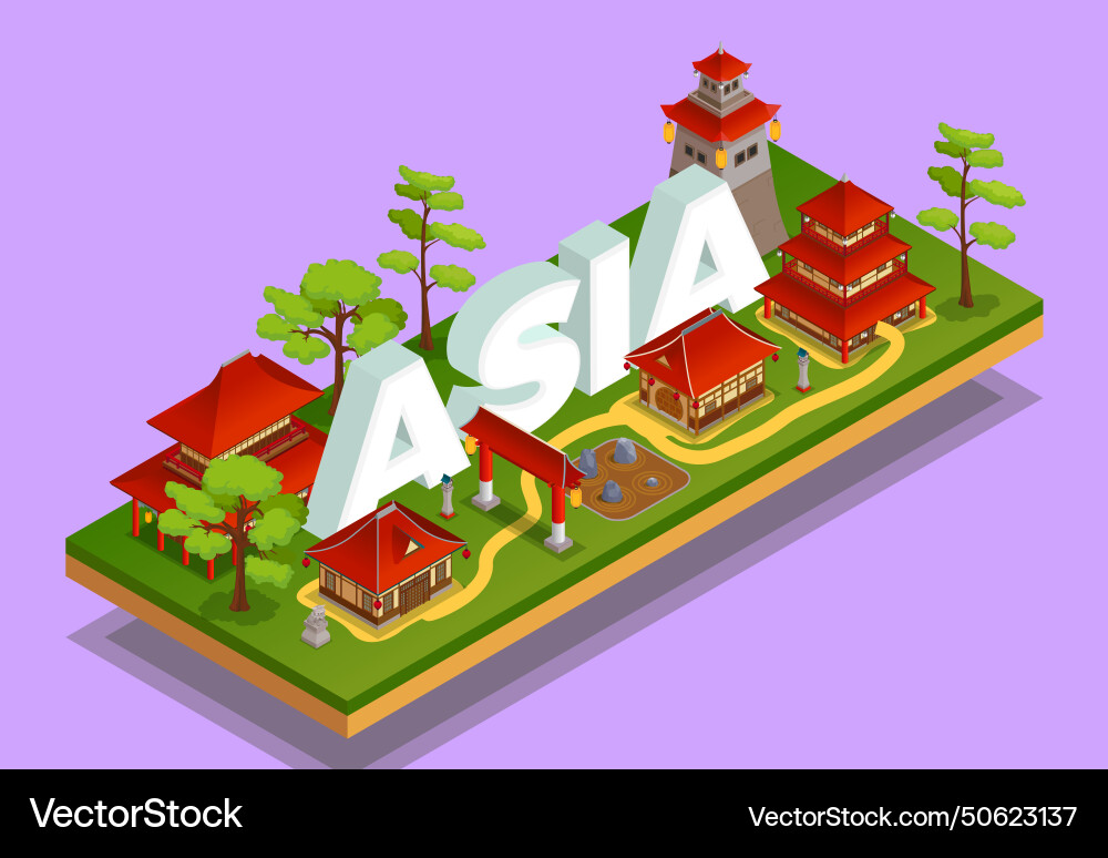 Asia concept Royalty Free Vector Image - VectorStock