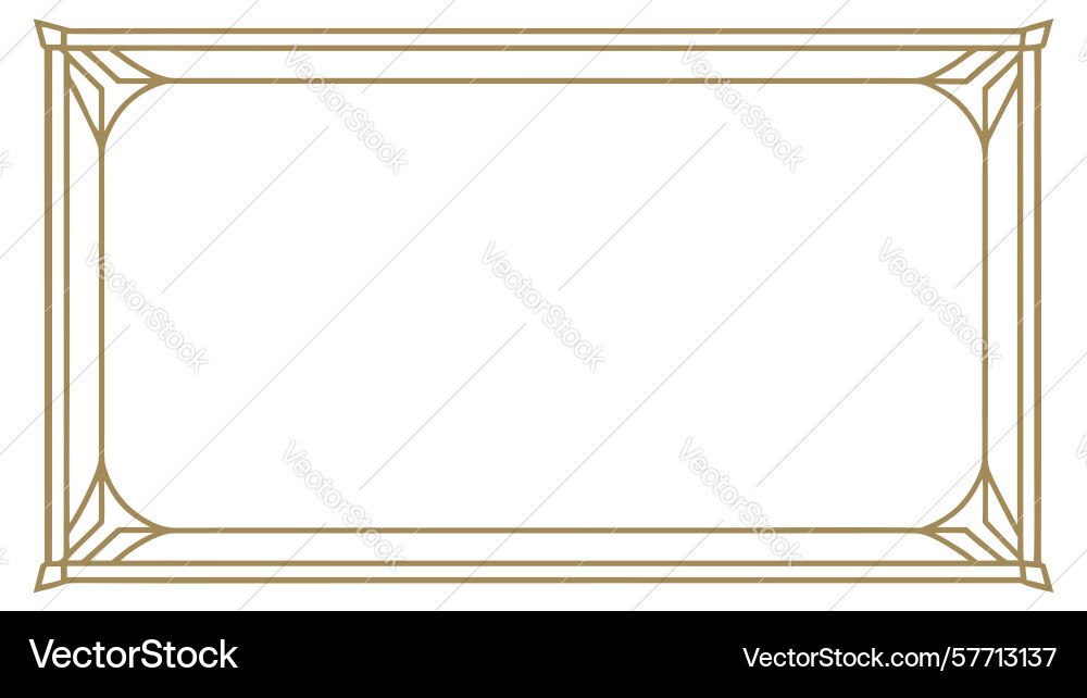 Clean rectangular empty frame with double border vector image