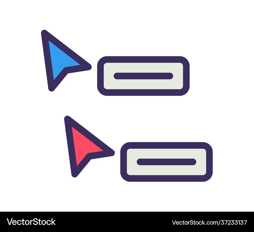 Collaboration realtime cursor single isolated Collaboration realtime cursor single isolated vector image