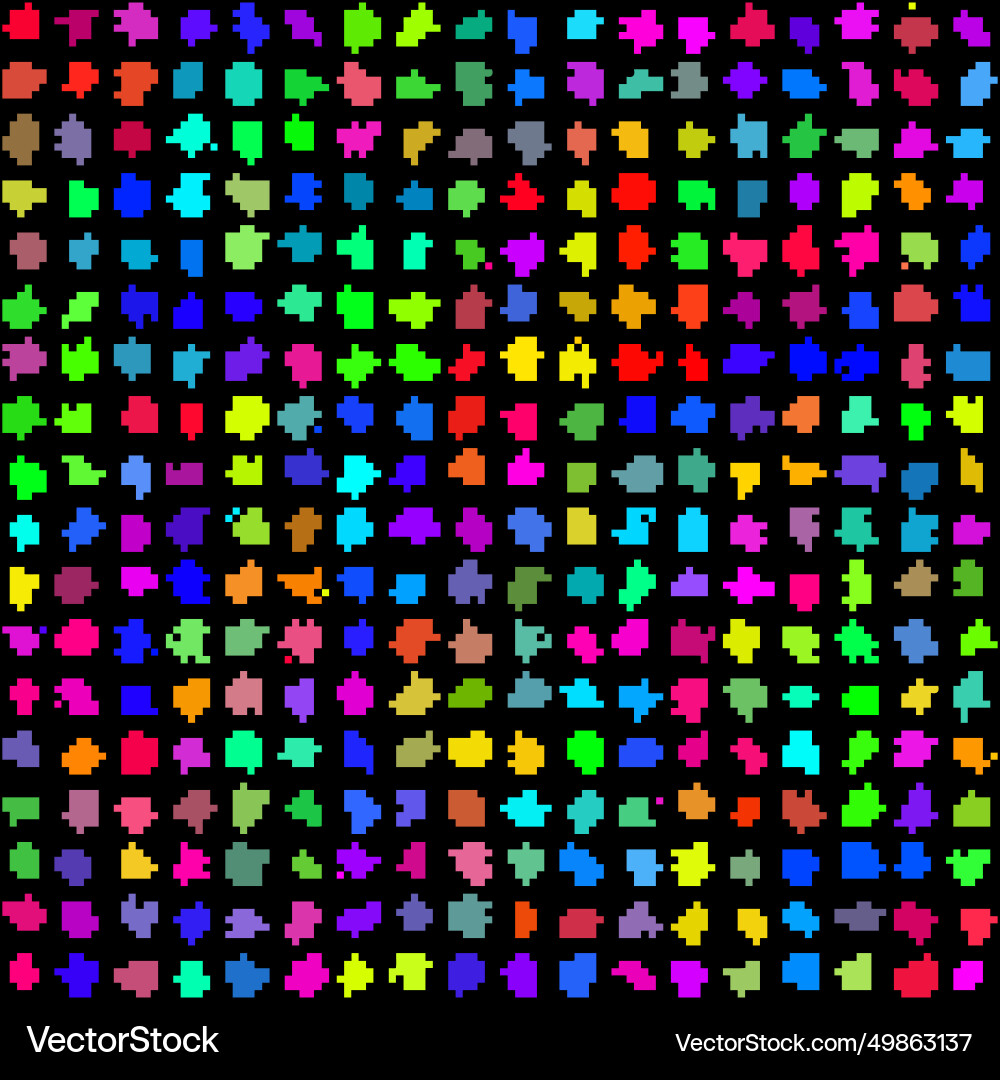 Colored pixel wave seamless pattern Colored pixel wave seamless pattern Vector Image