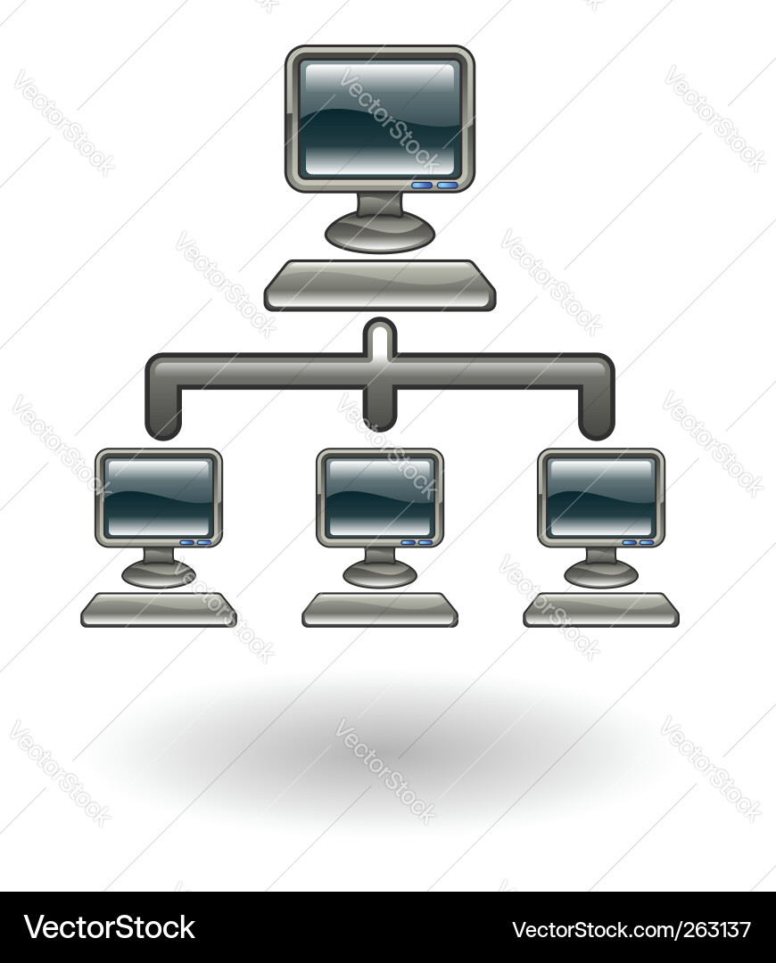 Computer Network Diagram vector image