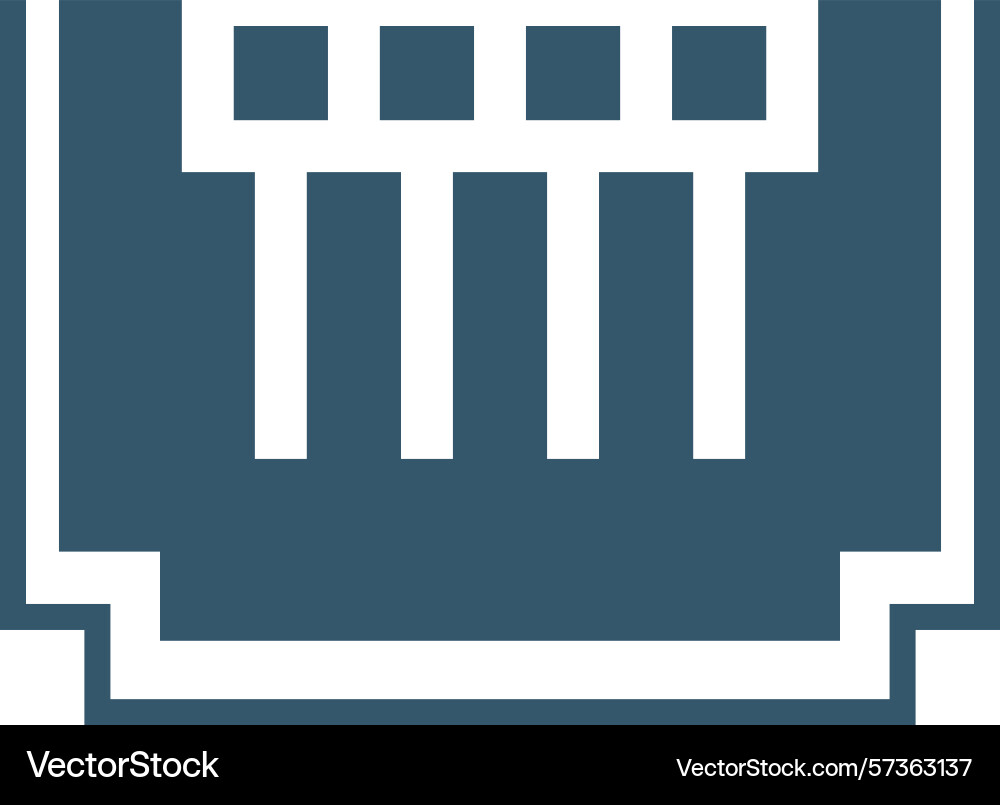 Computer port icon design Vector Image
