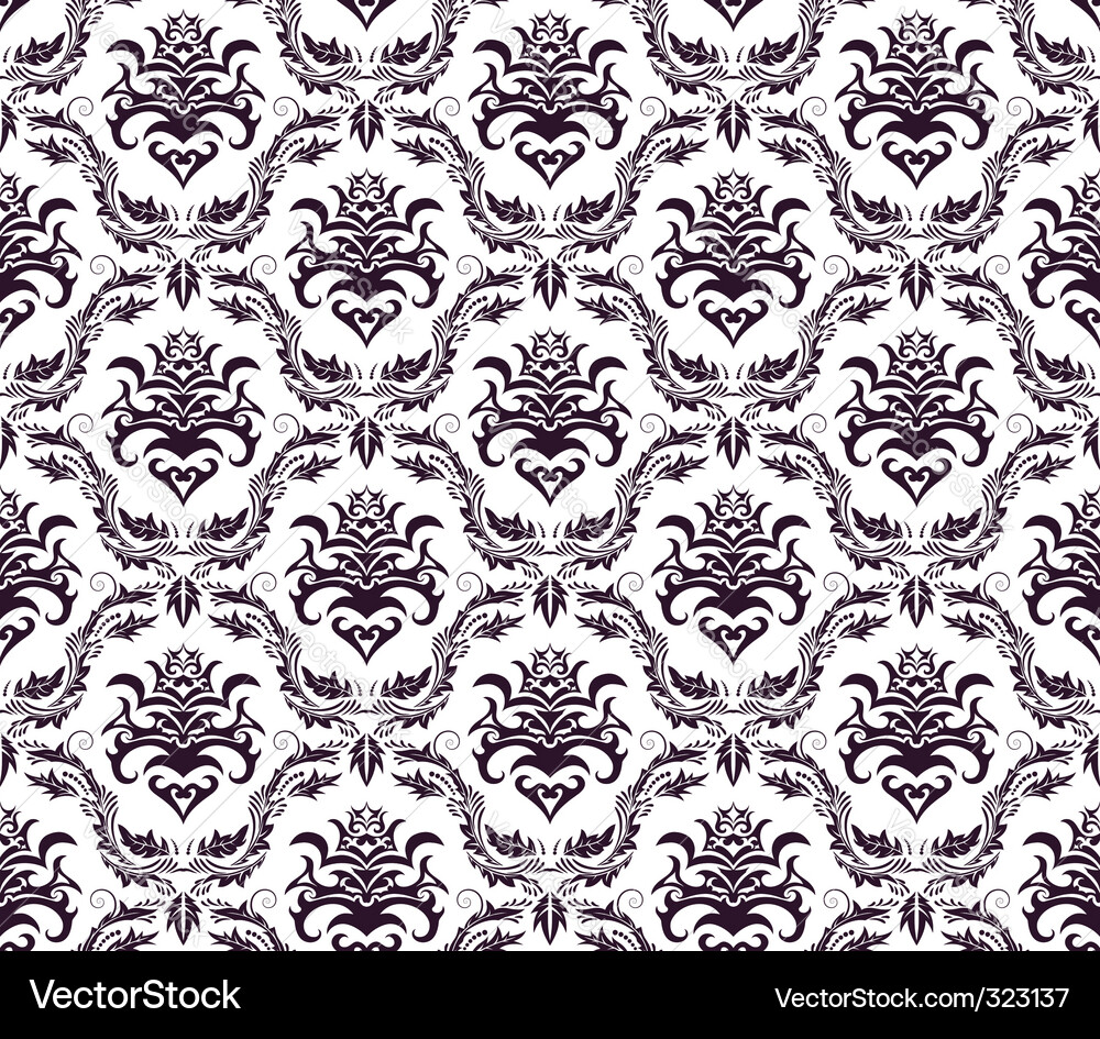 Damask pattern vector image