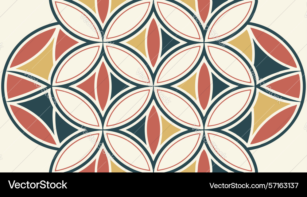 Elegant geometric pattern with interlocking vector image