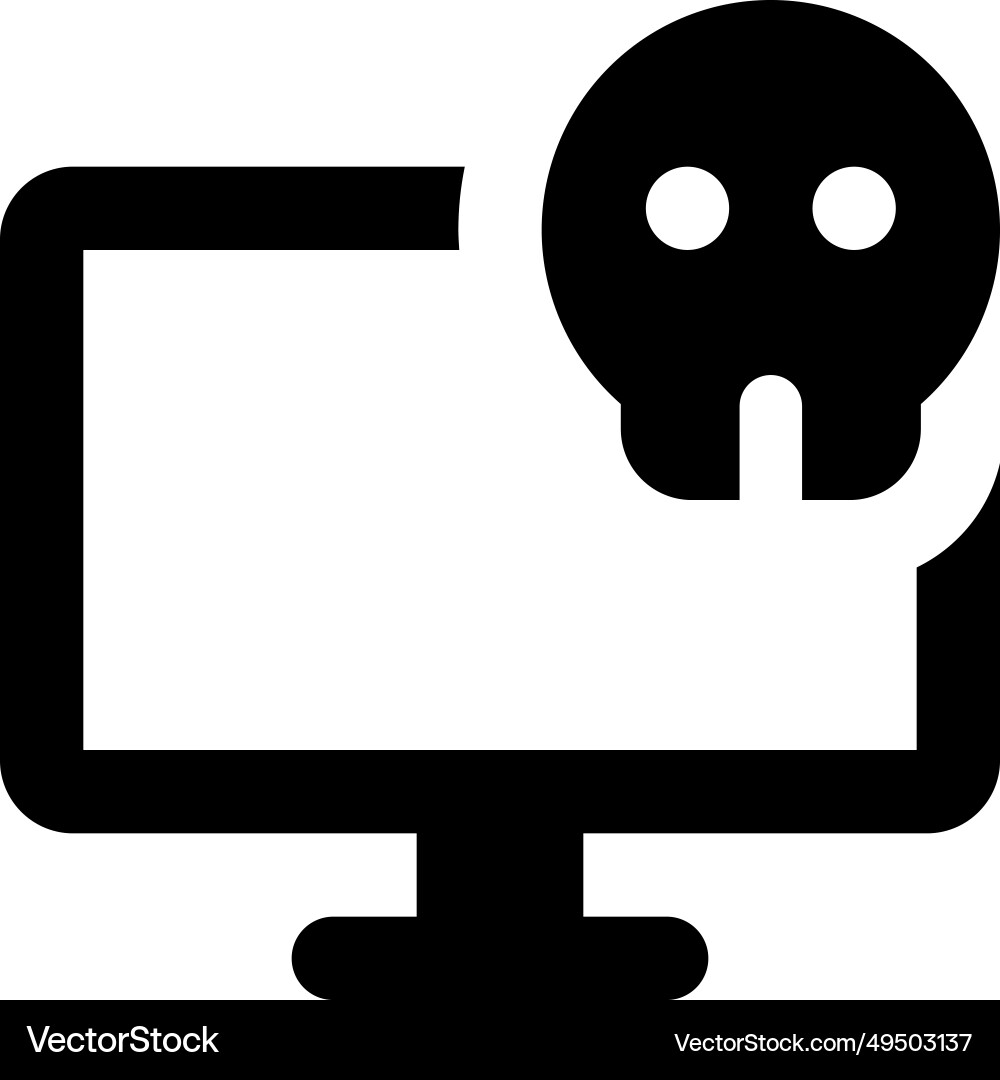 Hardware problem causing monitor dead vector image