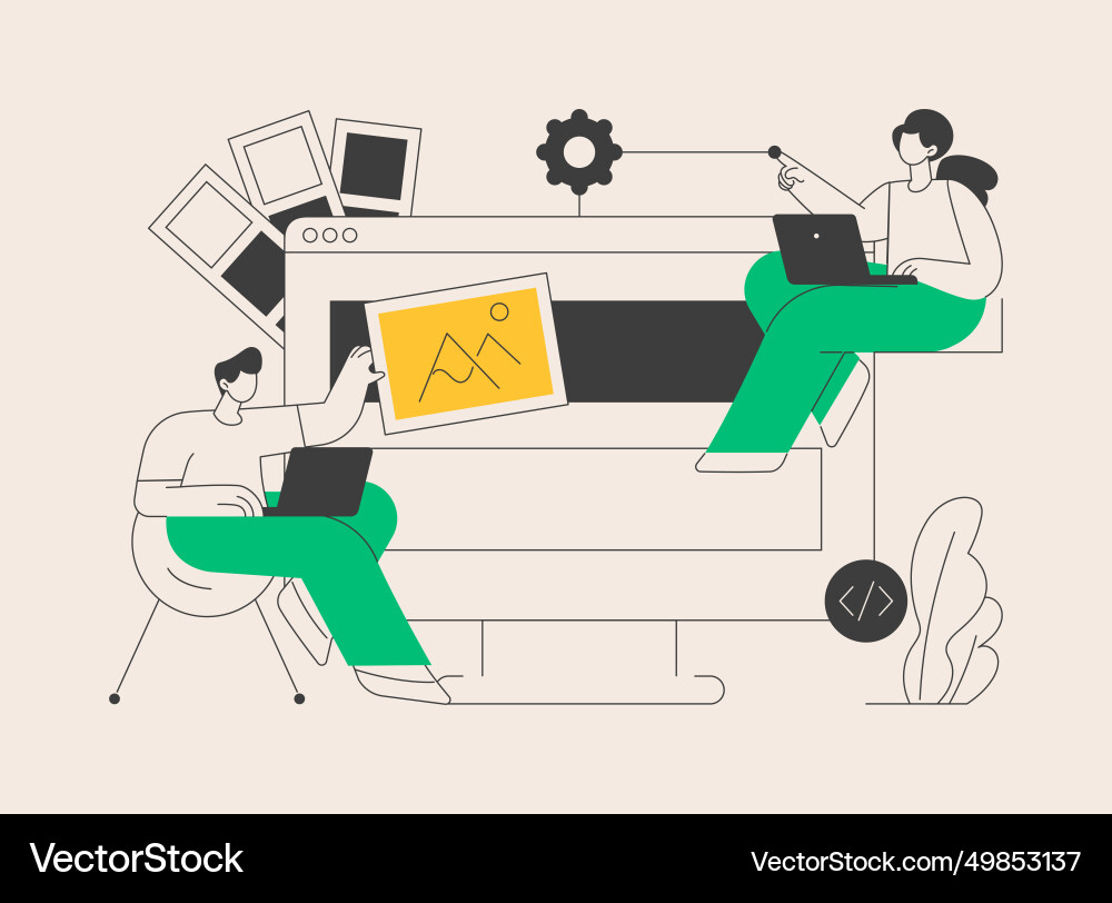Low code development abstract concept Low code development abstract concept vector image