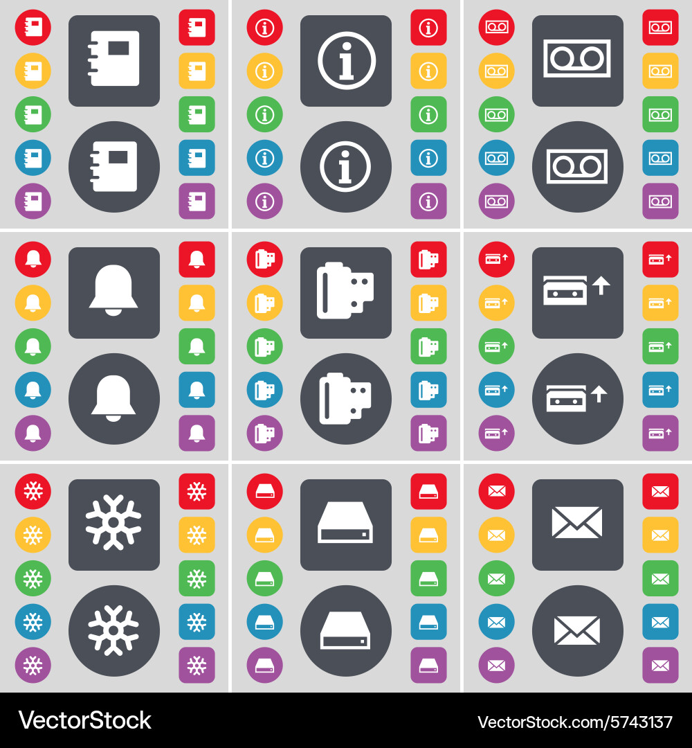 Notebook information cassette notification Vector Image