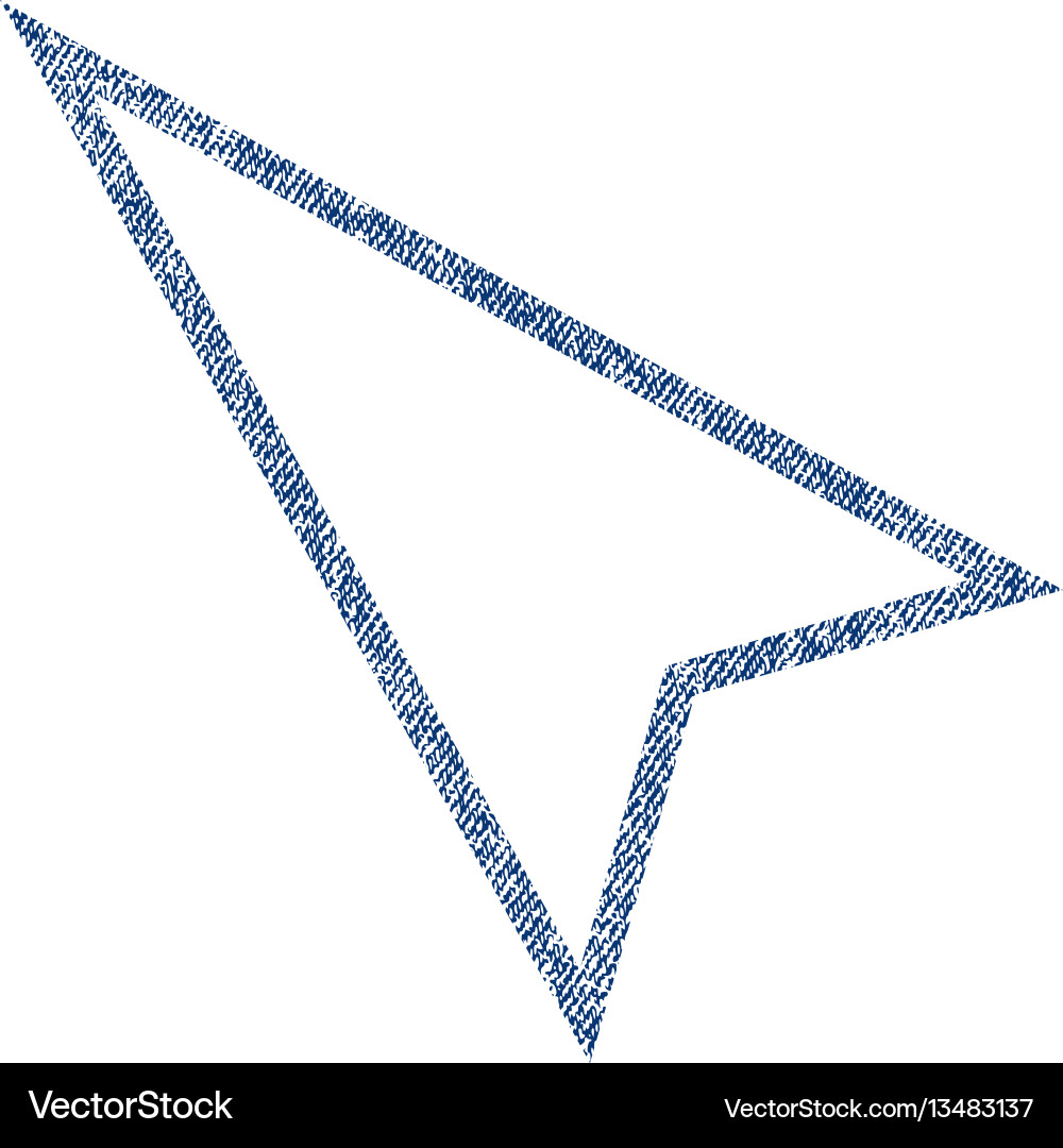 Pointer left up fabric textured icon Pointer left up fabric textured icon Vector Image