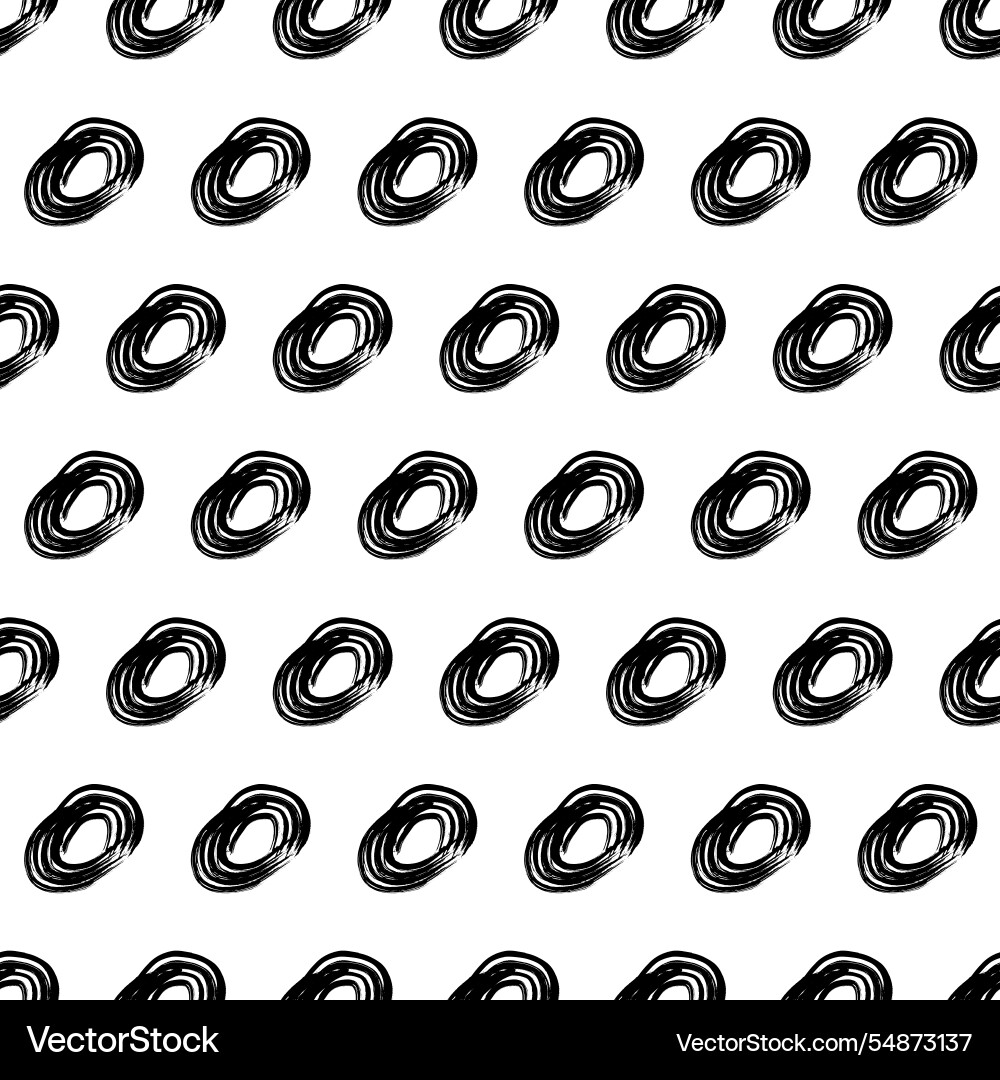 Seamless pattern with sketch circles shape Seamless pattern with sketch circles shape vector image