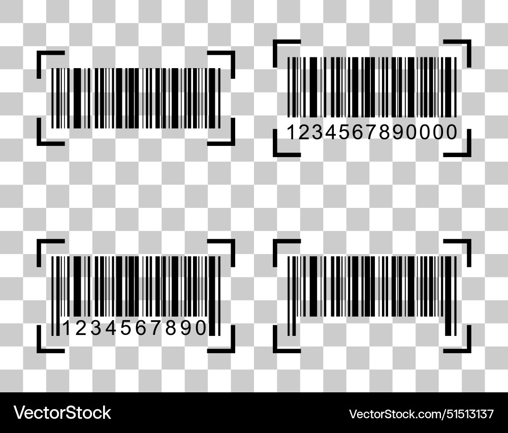 Set of barcode icon bar code for web flat design Set of barcode icon bar code for web flat design vector image