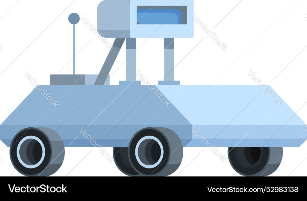 Autonomous space rover exploring a new planet Autonomous space rover exploring a new planet vector image