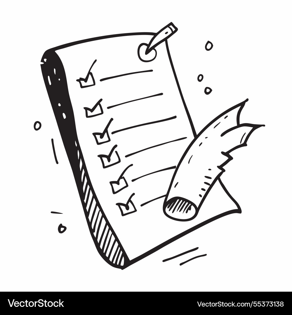 Checklist symbol with space for text and icons Vector Image