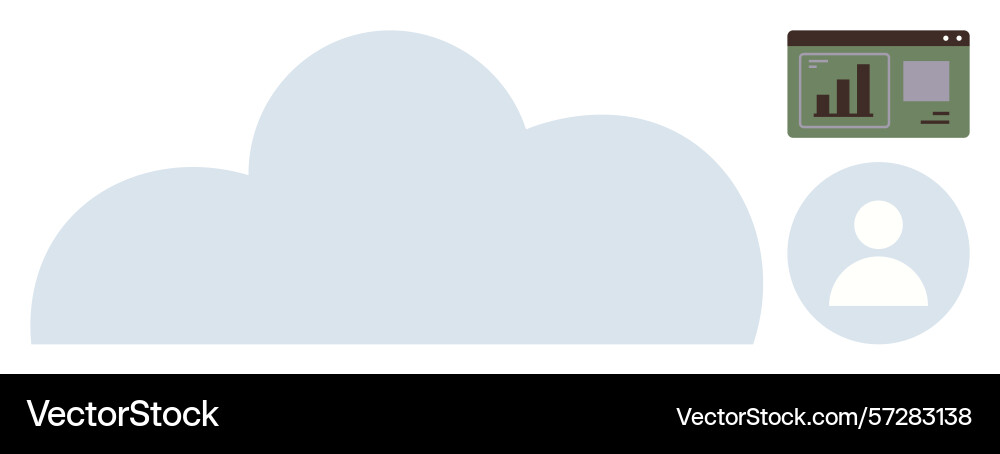 Cloud computing with user profile and data Cloud computing with user profile and data vector image