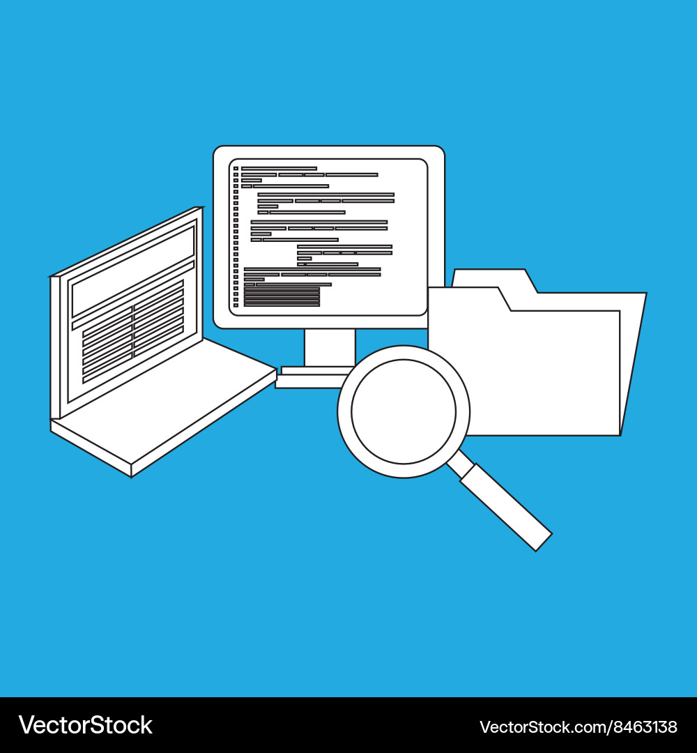 Computer programming design vector image