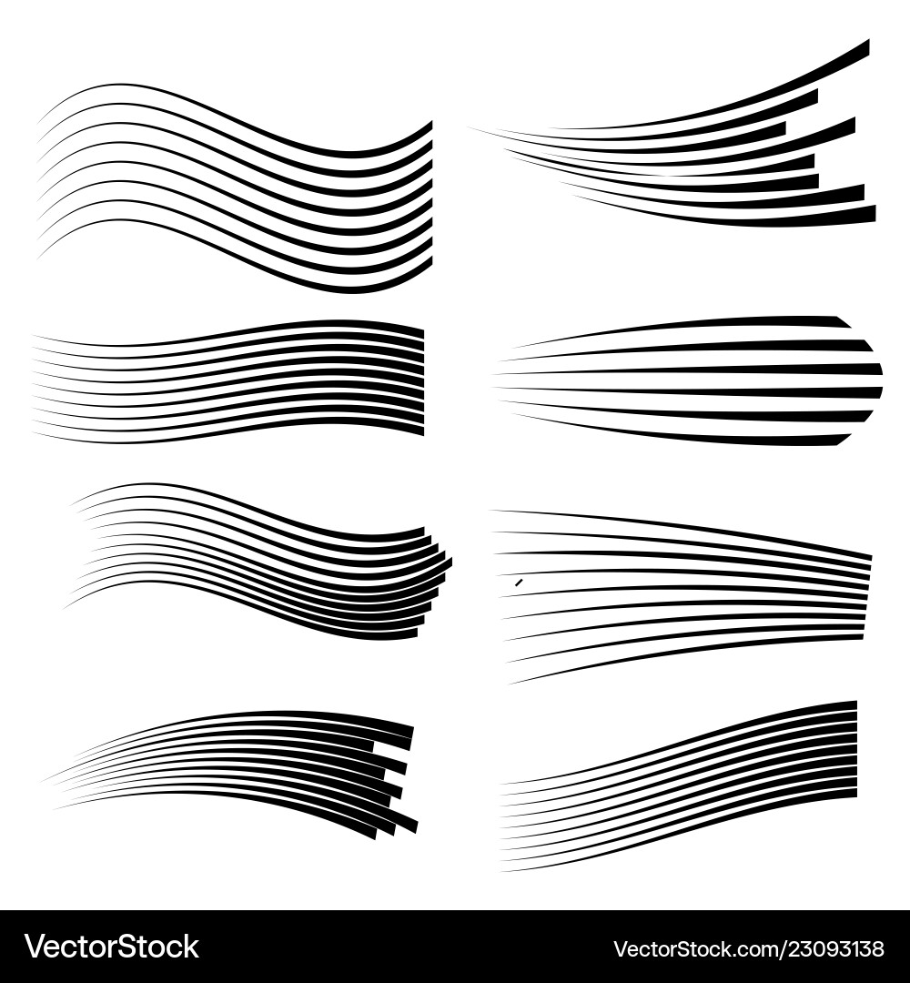 Dynamic Speed Lines - Motion Set vector image