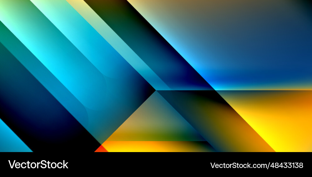 Dynamic triangle design with fluid gradient colors Vector Image