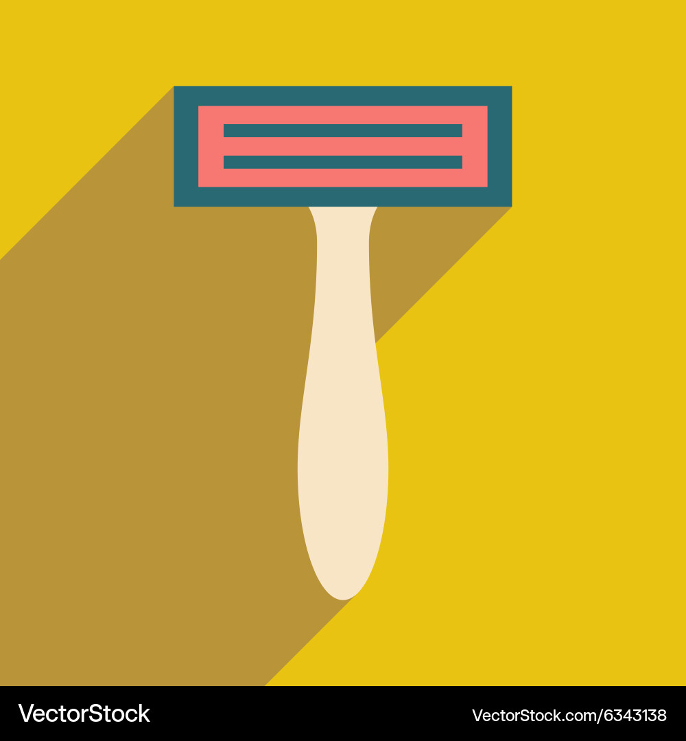 Flat with shadow icon and mobile application vector image