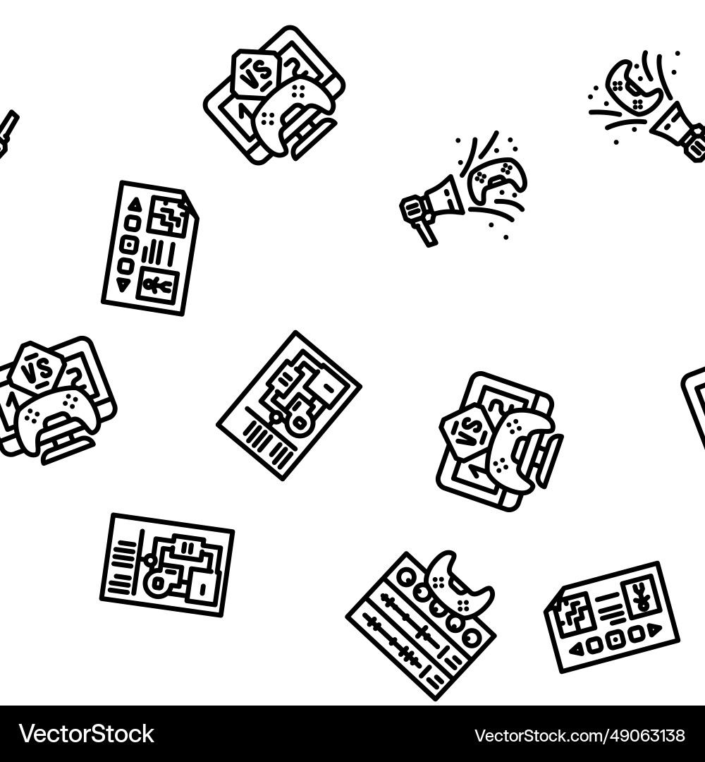 Game development software seamless pattern Game development software seamless pattern vector image