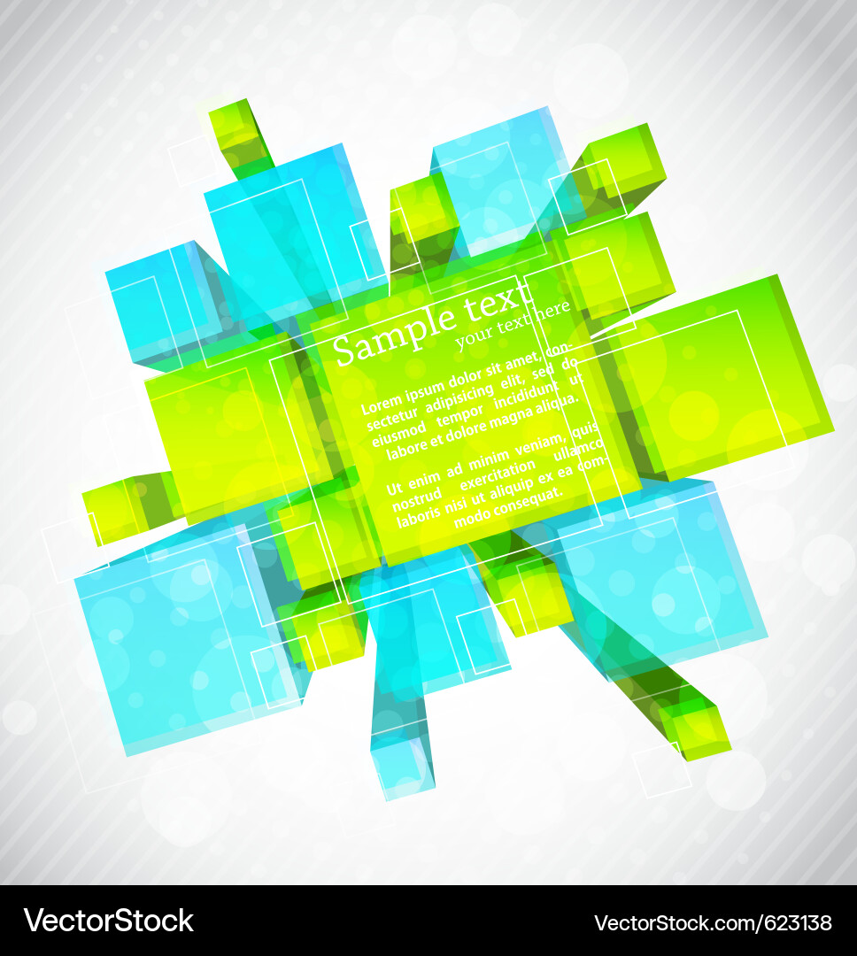 Geometric 3D Abstract Background Vector Image