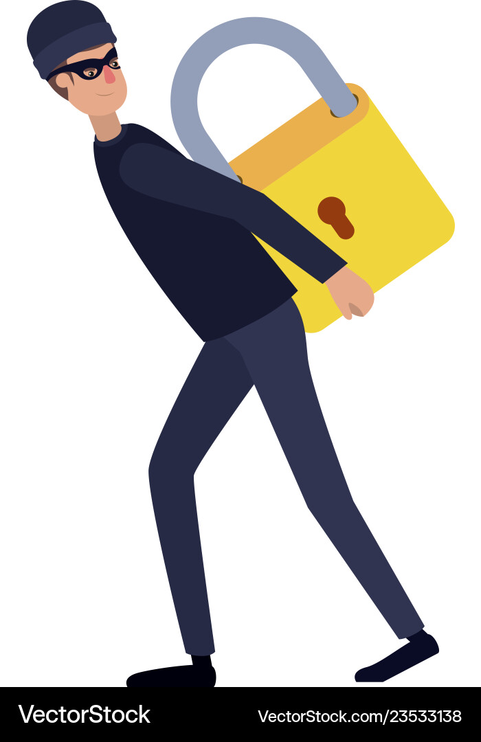 Hacker stealing information avatar character Hacker stealing information avatar character vector image