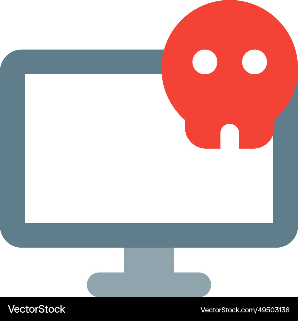 Hardware problem causing monitor dead vector image