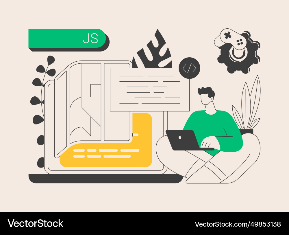 Javascript abstract concept Javascript abstract concept vector image