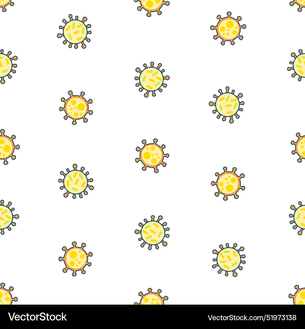 Microbes and pathogen seamless pattern Vector Image