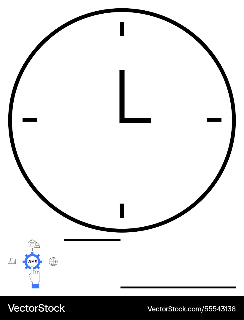 Minimalist clock design with abstract elements Minimalist clock design with abstract elements vector image