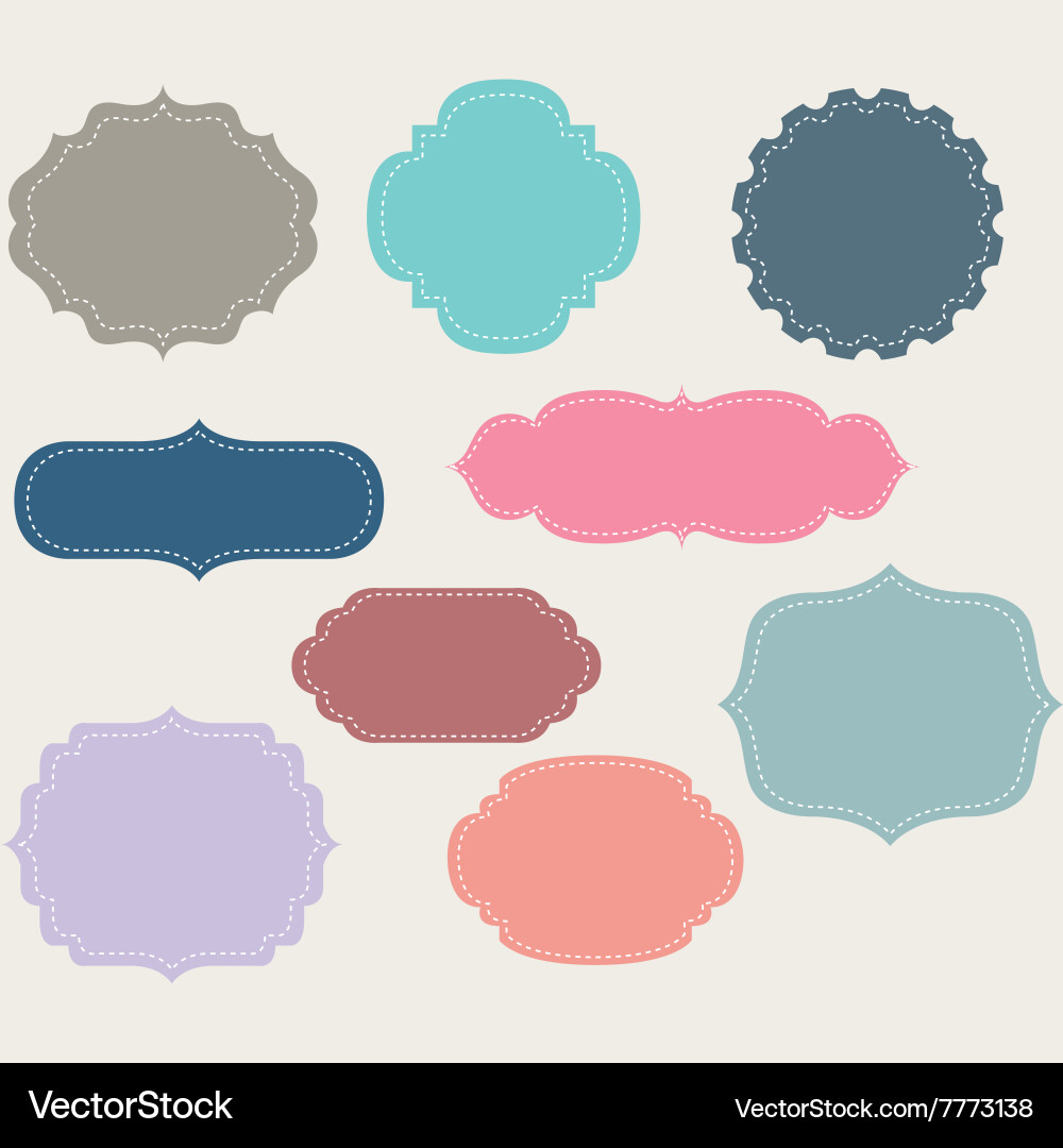 Retro digital frames collections Vector Image