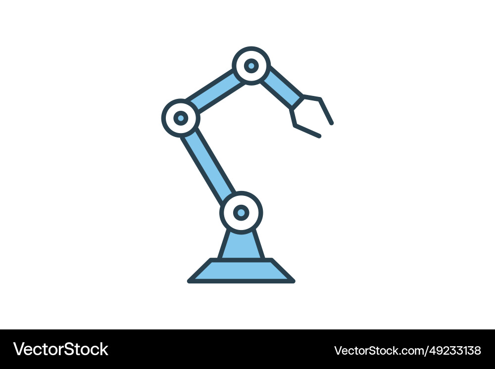 Robot arm icon related to device artificial Robot arm icon related to device artificial vector image