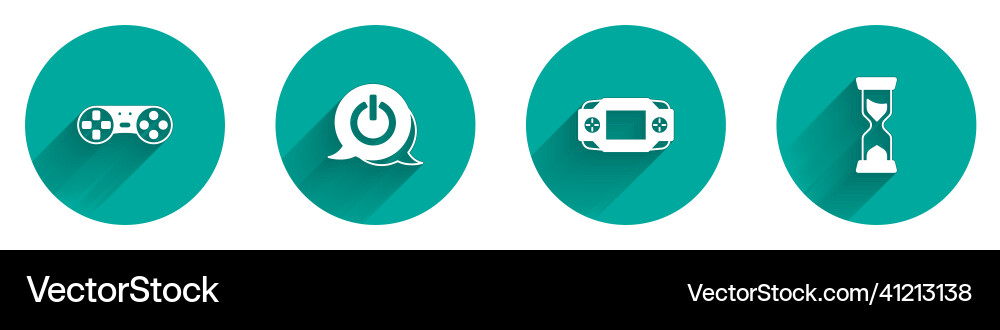 Set game controller or joystick power button Set game controller or joystick power button vector image